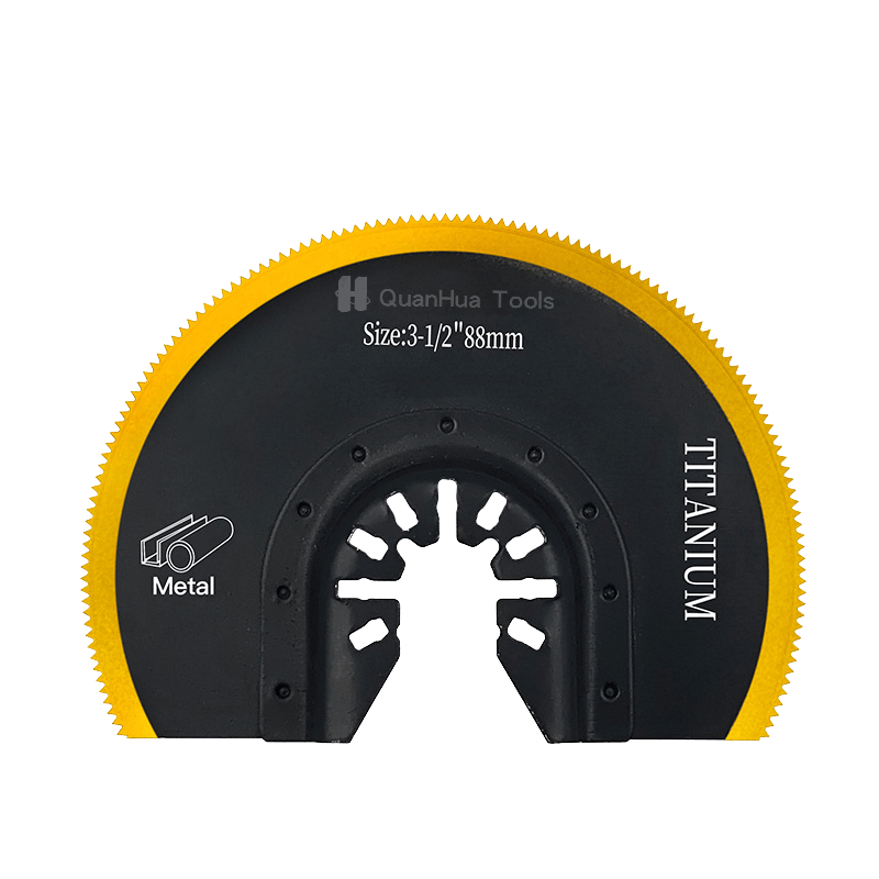 Pisau Gergaji Pemotong Kayu Setengah Lingkaran Bimetalik Berlapis Titanium 88Mm QH-1007HK-DT-2